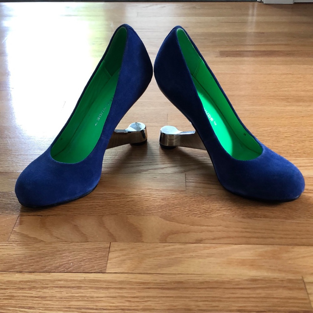 United Nude Eamz Invisible Heel in blue suede